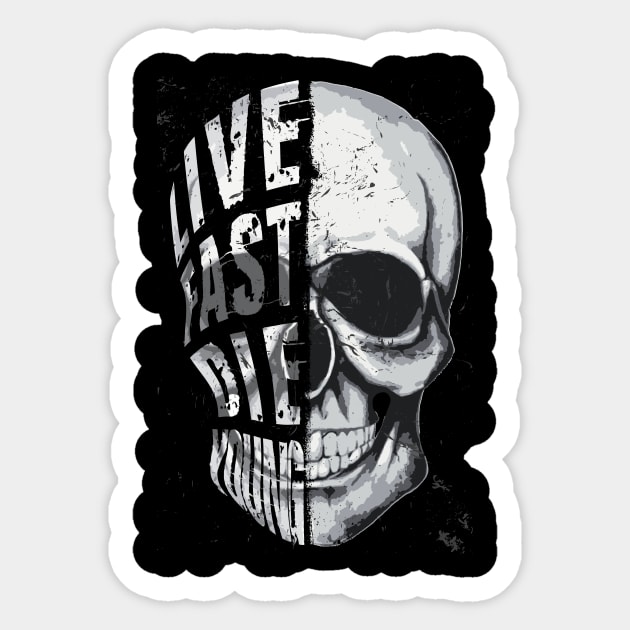 Live Fast Die Young Sticker by The Lucid Frog